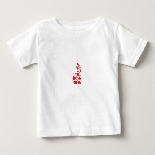 Rose Madder Thunderbird floral design Baby T_Shirt