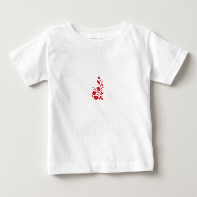 Rose Madder, Thunderbird floral design Baby T-Shirt (Front)