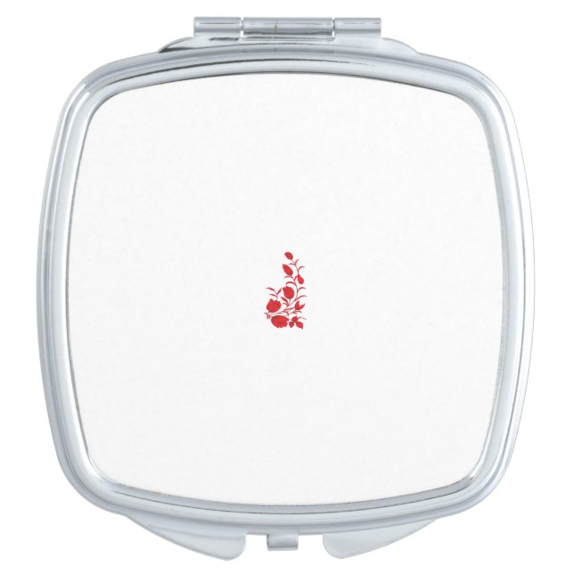 Rose Madder, Thunderbird floral design Compact Mirror (Front)