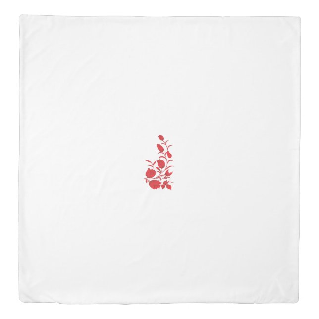 Rose Madder, Thunderbird floral design Duvet Cover (Front)