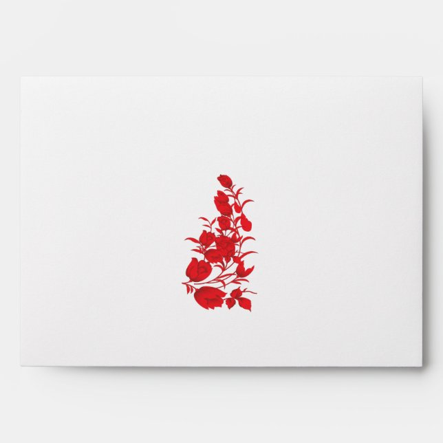 Rose Madder, Thunderbird floral design Envelope (Front)