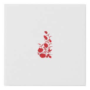 Rose Madder, Thunderbird floral design Faux Canvas Print
