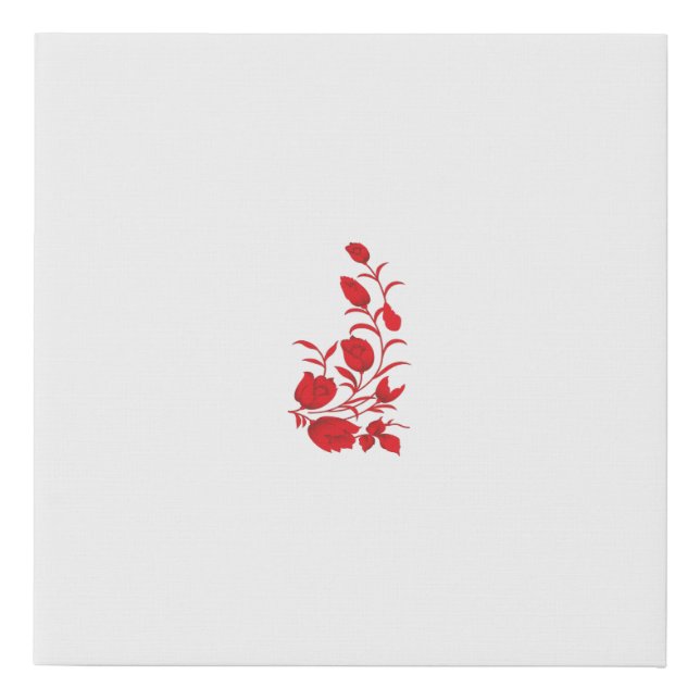 Rose Madder, Thunderbird floral design Faux Canvas Print (Front)