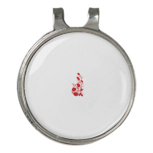 Rose Madder, Thunderbird floral design Golf Hat Clip