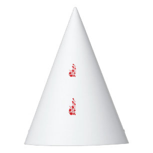 Rose Madder, Thunderbird floral design Party Hat