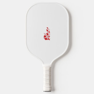 Rose Madder, Thunderbird floral design Pickleball Paddle