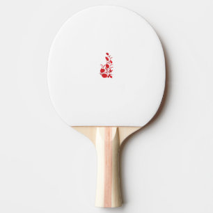 Rose Madder, Thunderbird floral design Ping Pong Paddle