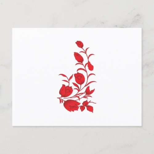 Rose Madder Thunderbird floral design Postcard