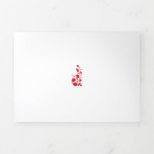 Rose Madder, Thunderbird floral design Tri-Fold Card