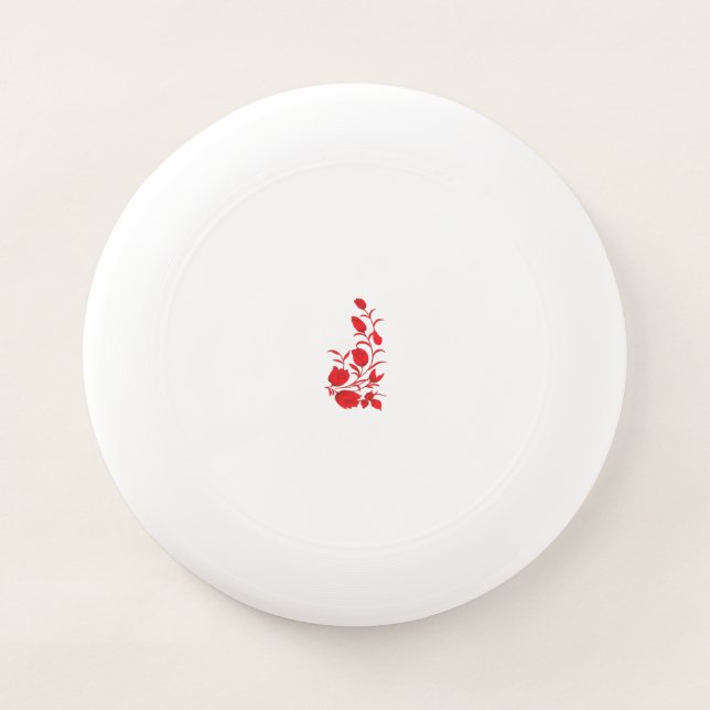 Rose Madder, Thunderbird floral design Wham-O Frisbee (Front)