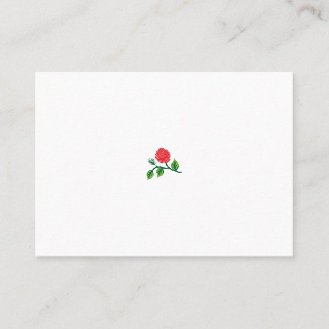 Rose Madder, Watermelon garden roses Design Place Card (Front)