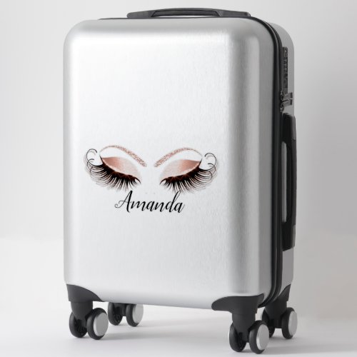 Rose Makeup Artist Lashes Extension Name Decal