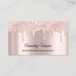 Rose Makeup Artist Nails Cosmetics Business Card