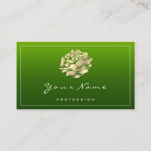 Rose Makeup SPA Beauty Floral QR LOGO Greenery Business Card