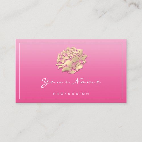 Rose Makeup SPA Beauty Floral QR LOGO Pink Business Card