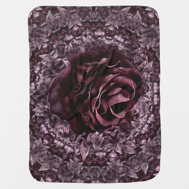 Rose Mandala  Baby Blanket (Front)