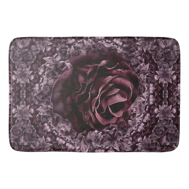 Rose Mandala  Bath Mat (Front)