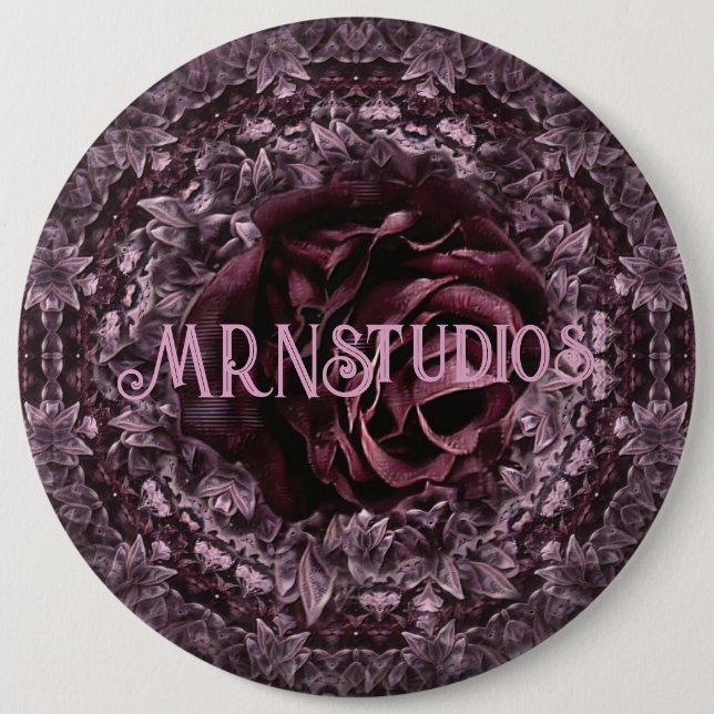 Rose Mandala  Button (Front)