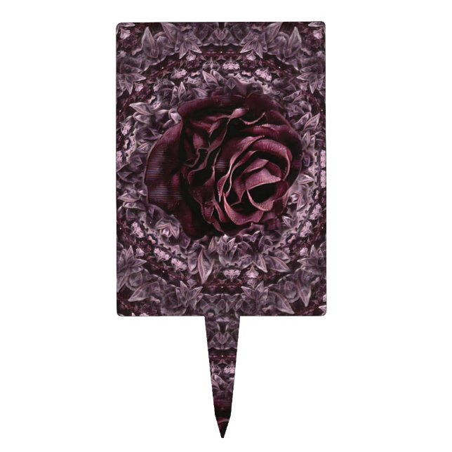 Rose Mandala  Cake Topper (Front)