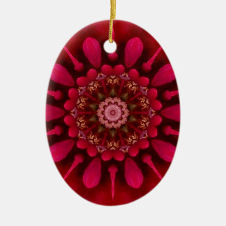Rose Mandala Ceramic Ornament