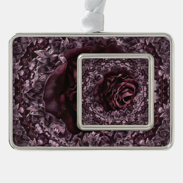 Rose Mandala  Christmas Ornament (Front)