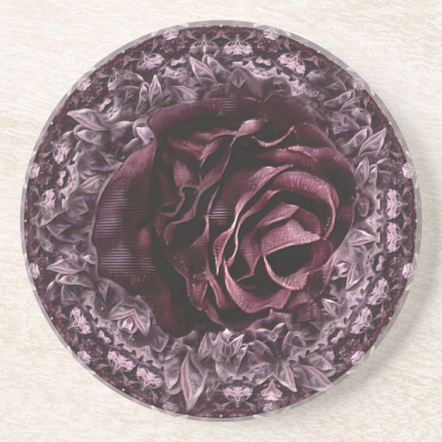 Rose Mandala  Coaster (Front)
