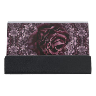 Rose Mandala Desk Business Card Holder