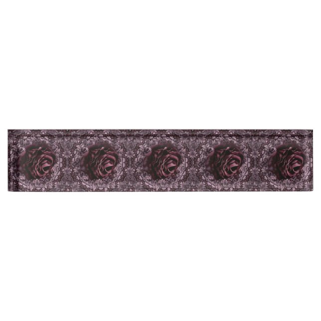 Rose Mandala  Desk Name Plate (Front)