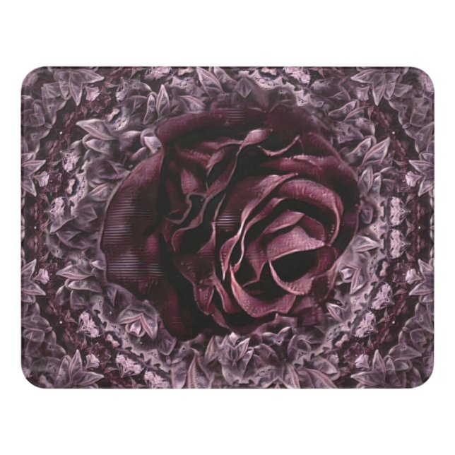 Rose Mandala  Door Sign (Contemporary Front)