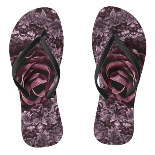 Rose Mandala  Flip Flops