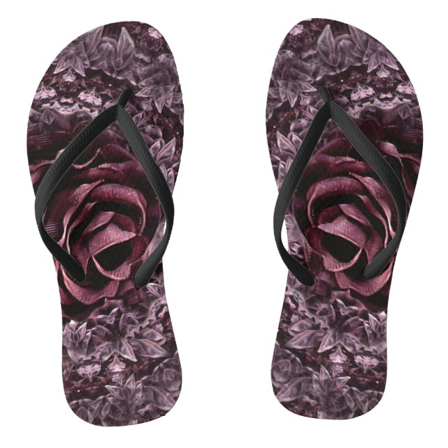 Rose Mandala  Flip Flops (Footbed)