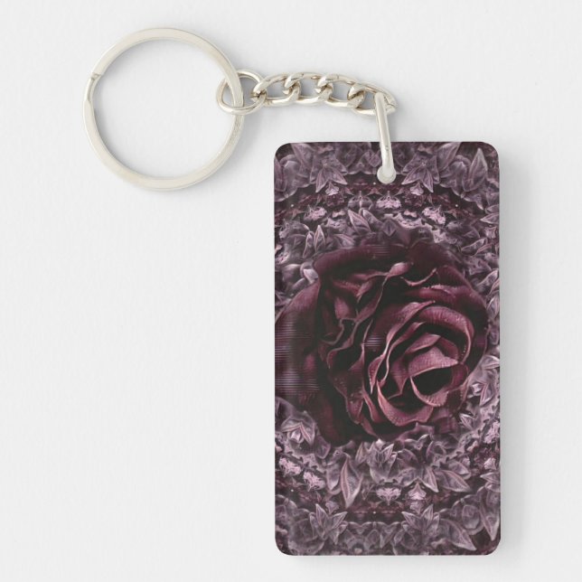Rose Mandala  Keychain (Front)