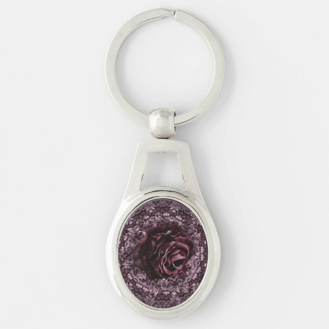 Rose Mandala  Keychain (Front)