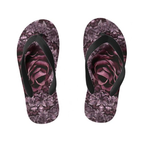 Rose Mandala  Kids Flip Flops