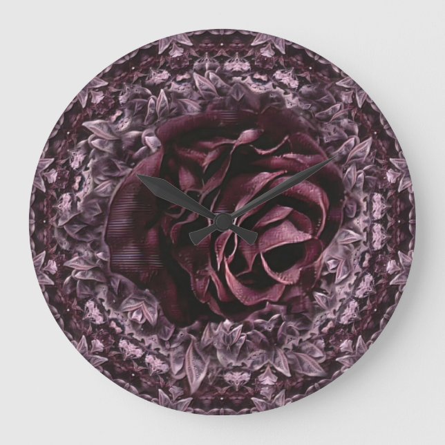 Rose Mandala  Large Clock (Front)
