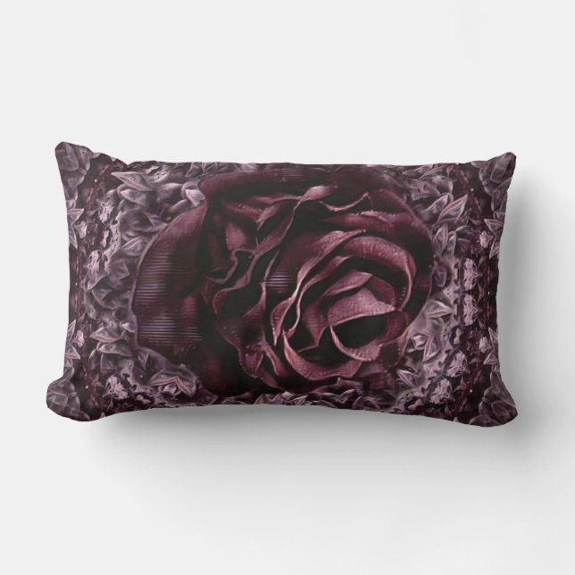 Rose Mandala  Lumbar Pillow (Front)