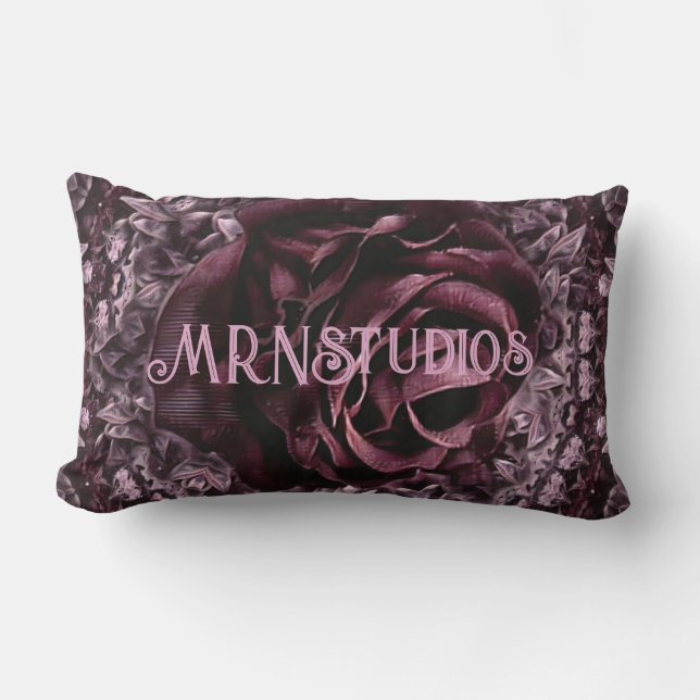 Rose Mandala  Lumbar Pillow (Front)