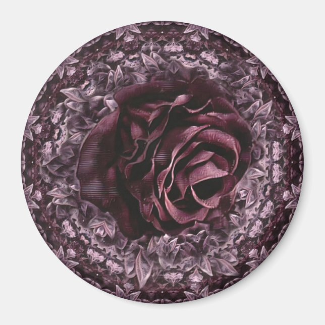 Rose Mandala  Magnet (Front)