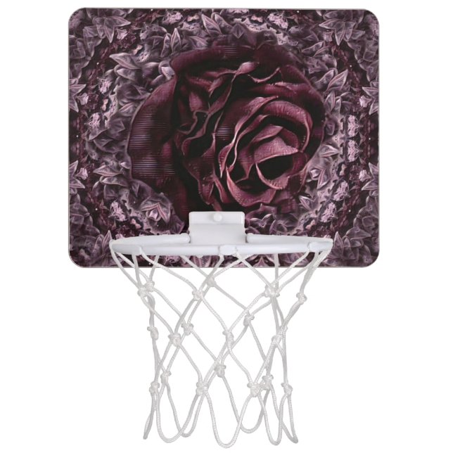 Rose Mandala  Mini Basketball Hoop (Front)