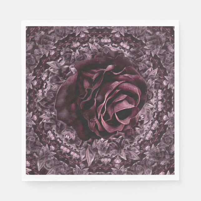 Rose Mandala  Napkins (Front)