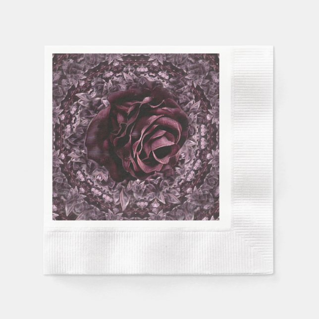 Rose Mandala  Napkins (Front)