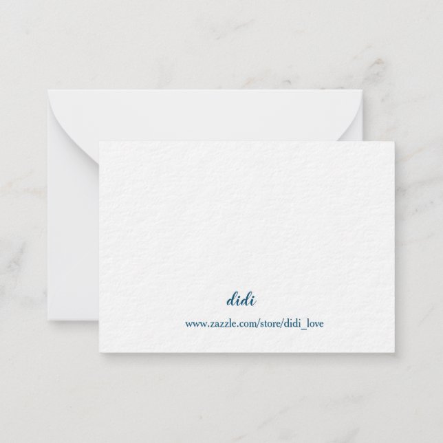 Rose Mandala Note Card (Back)