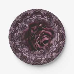 Rose Mandala  Paper Plates