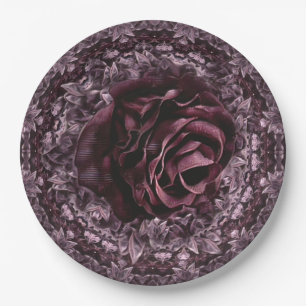 Rose Mandala  Paper Plates
