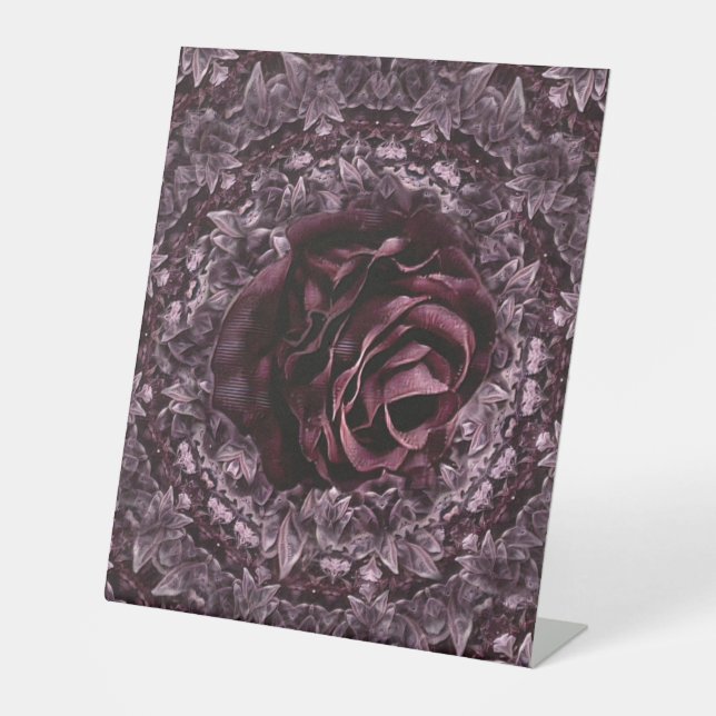 Rose Mandala  Pedestal Sign (Front)