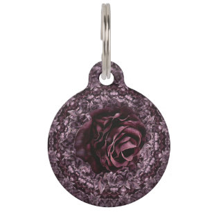 Rose Mandala  Pet ID Tag