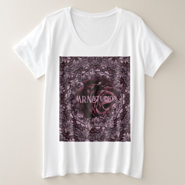 Rose Mandala  Plus Size T-Shirt (Design Front)