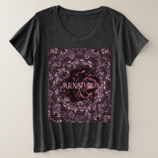 Rose Mandala  Plus Size T-Shirt (Design Front)