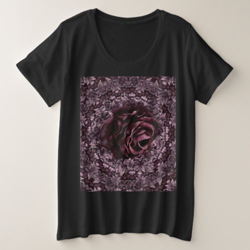 Rose Mandala  Plus Size T_Shirt