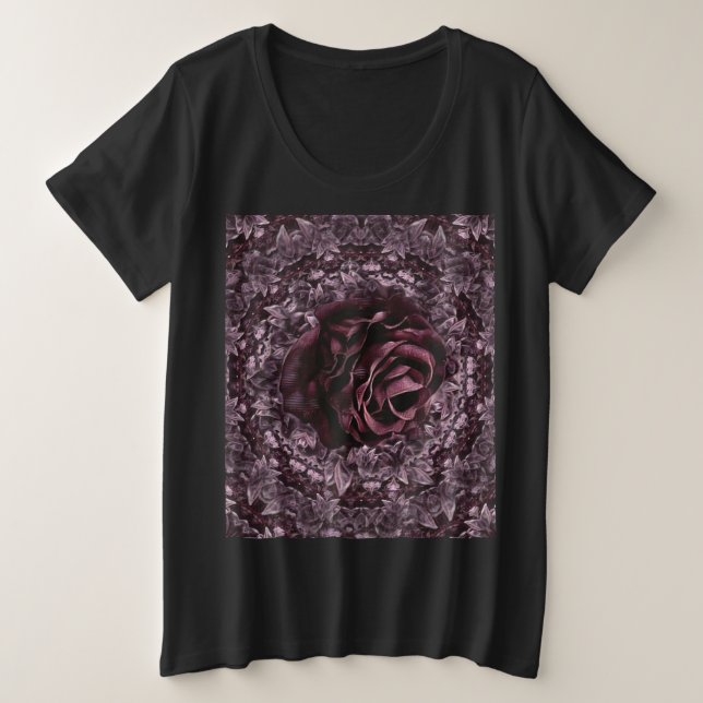 Rose Mandala  Plus Size T-Shirt (Design Front)
